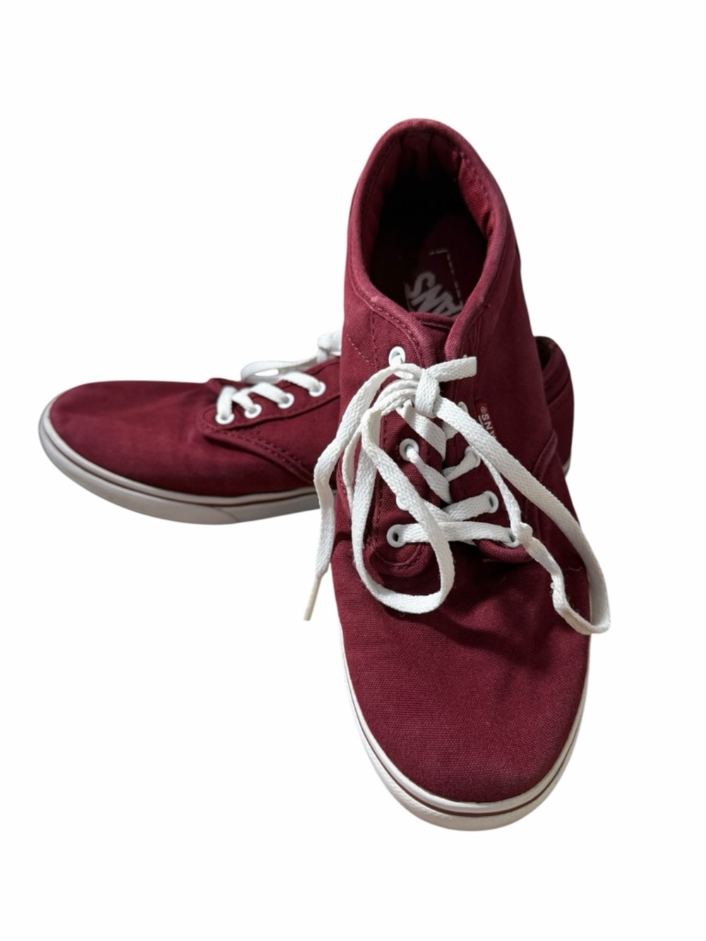 Vans Women's Burgundy Canvas Low-Top Sneakers - Picture 2 of 8
